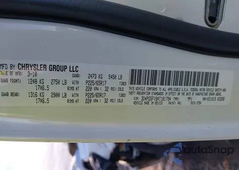 2010 Dodge Journey Sxt from USA, damaged, VIN 3D4PG5FV9AT181794